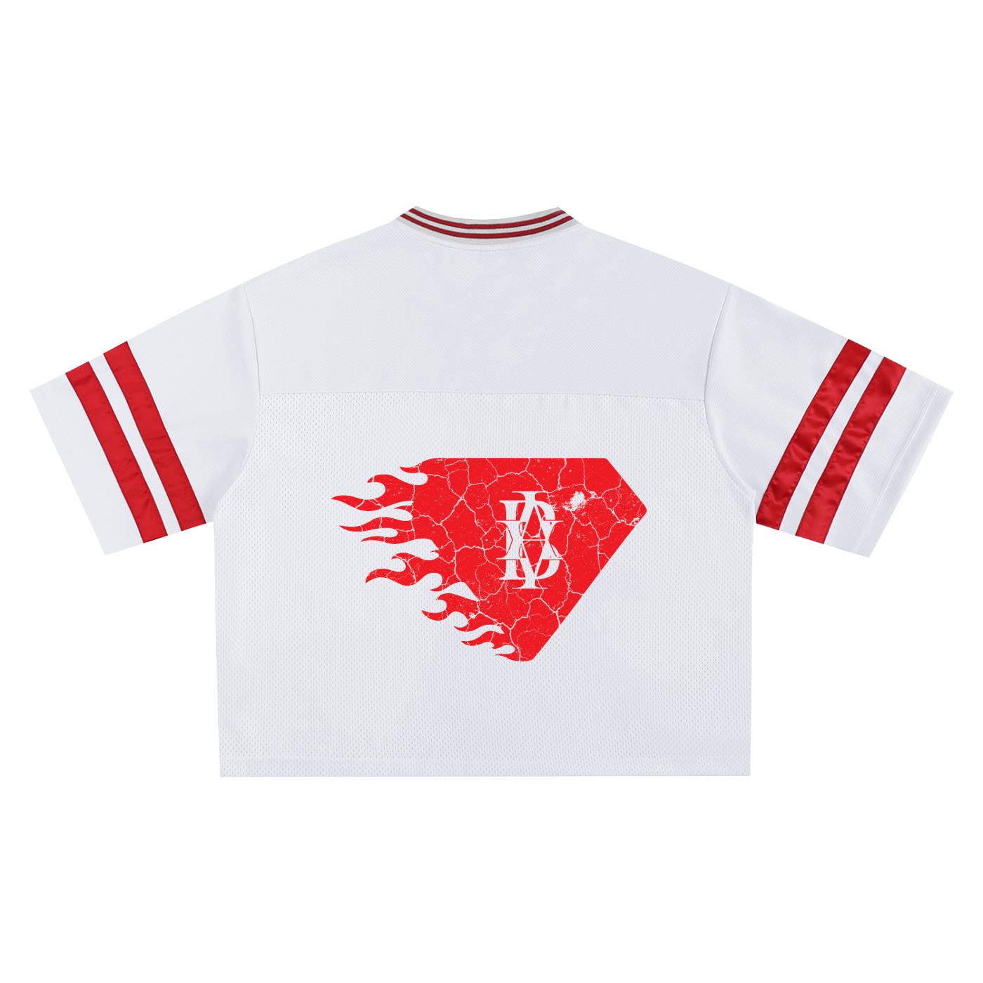 Blaze Mesh Boxy Jersey (Red/White)