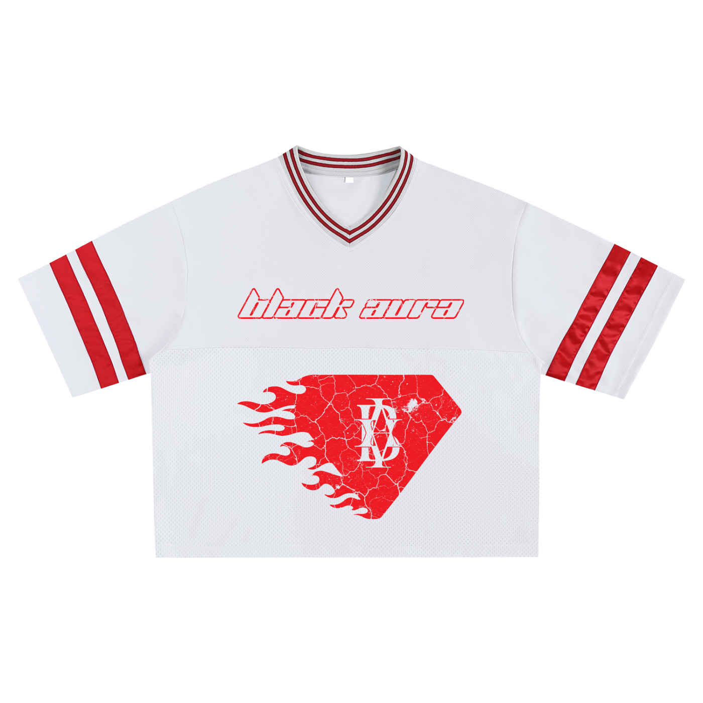 Blaze Mesh Boxy Jersey (Red/White)