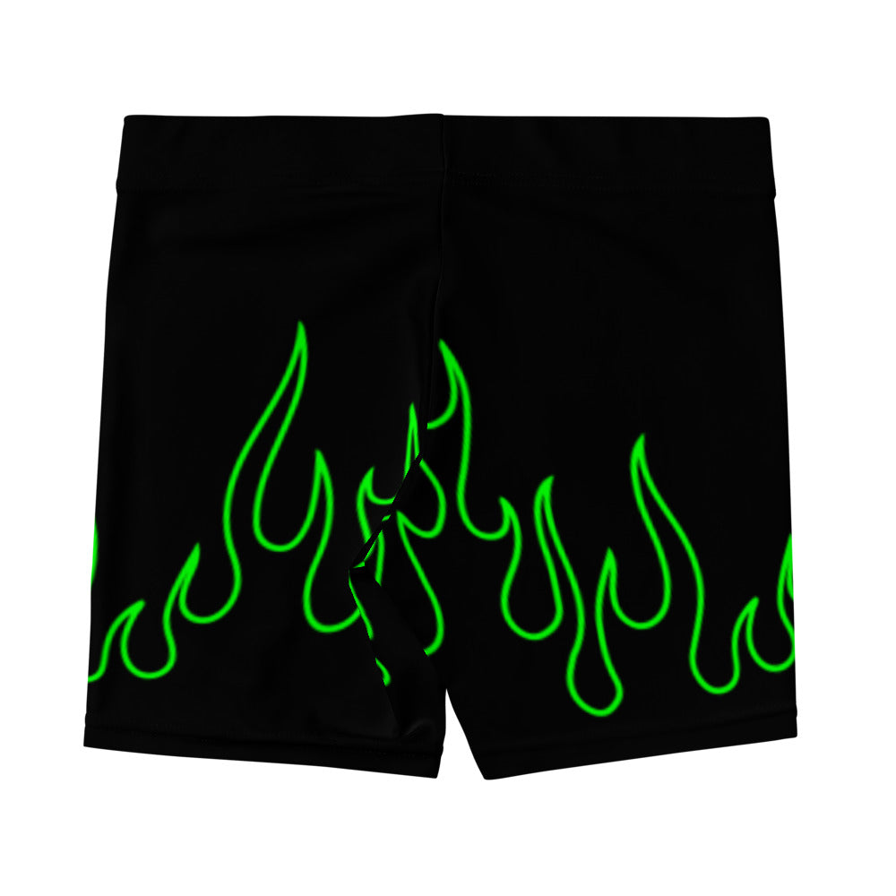 Fuego Biker Shorts (Slime)