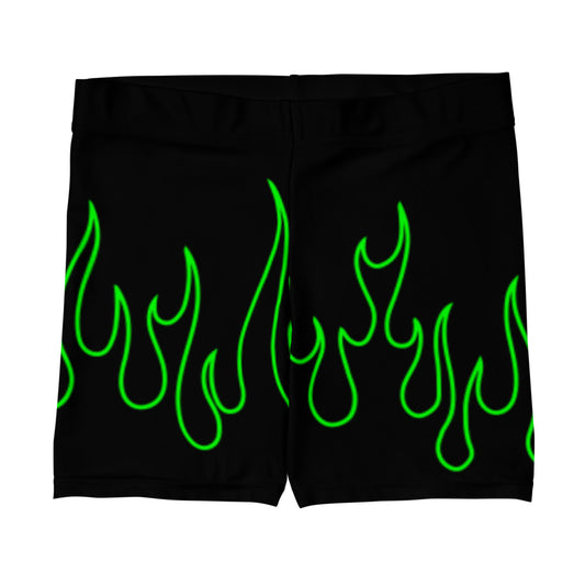 Fuego Biker Shorts (Slime)